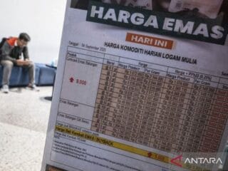 Harga emas Antam naik Rp26.000 jadi Rp2,086 juta per gram