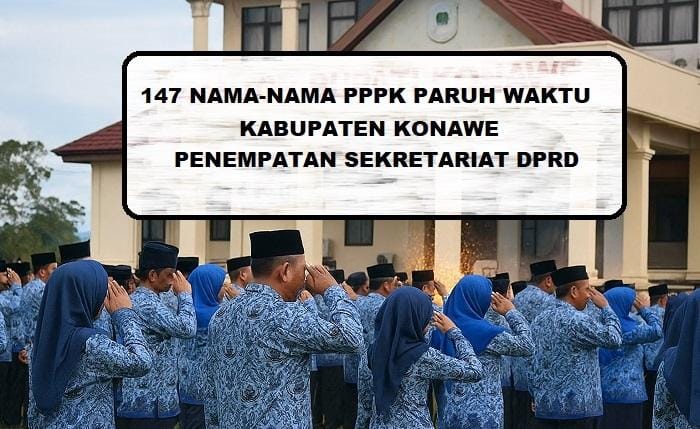 Ini Nama-nama 147 PPPK Paruh Waktu Penempatan DPRD Konawe Provinsi Sulawesi Tenggara - Tribunnewssultra.com