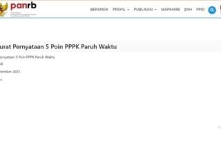 PPPK Paruh Waktu Download Ini Format Surat Pernyataan 5 Poin, Kelengkapan Berkas Pengisian DRH - Tribunnewssultra.com