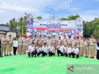 BPN Muna Barat gelar upacara HANTARU 2025, Edison : Tingkatkan pelayanan dan  sertifikasi tanah