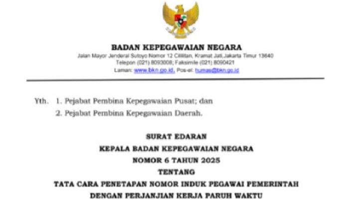 Begini Tata Cara Penetapan NIP PPPK Paruh Waktu Tahun Anggaran 2025, Syarat dan Mekanisme - Tribunnewssultra.com