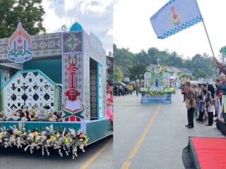 30 Kendaraan Hias Pamerkan Budaya Daerah dalam Pawai STQH Nasional 2025 di Kendari Sulawesi Tenggara - Tribunnewssultra.com