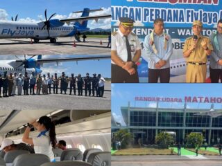 Penerbangan Perdana Fly Jaya Kendari-Wakatobi, Mendarat Mulus, Beri Pengalaman Nyaman Bagi Penumpang - Tribunnewssultra.com